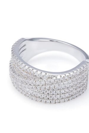 Ivelle Pave White Ring
