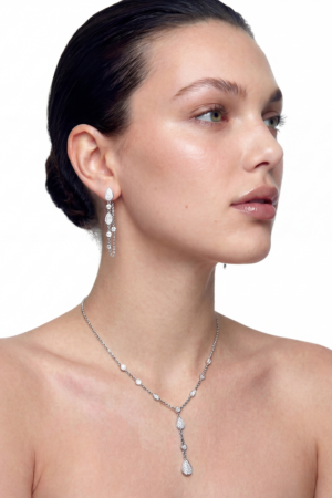 Amélie Crystal Drop Chain Earrings