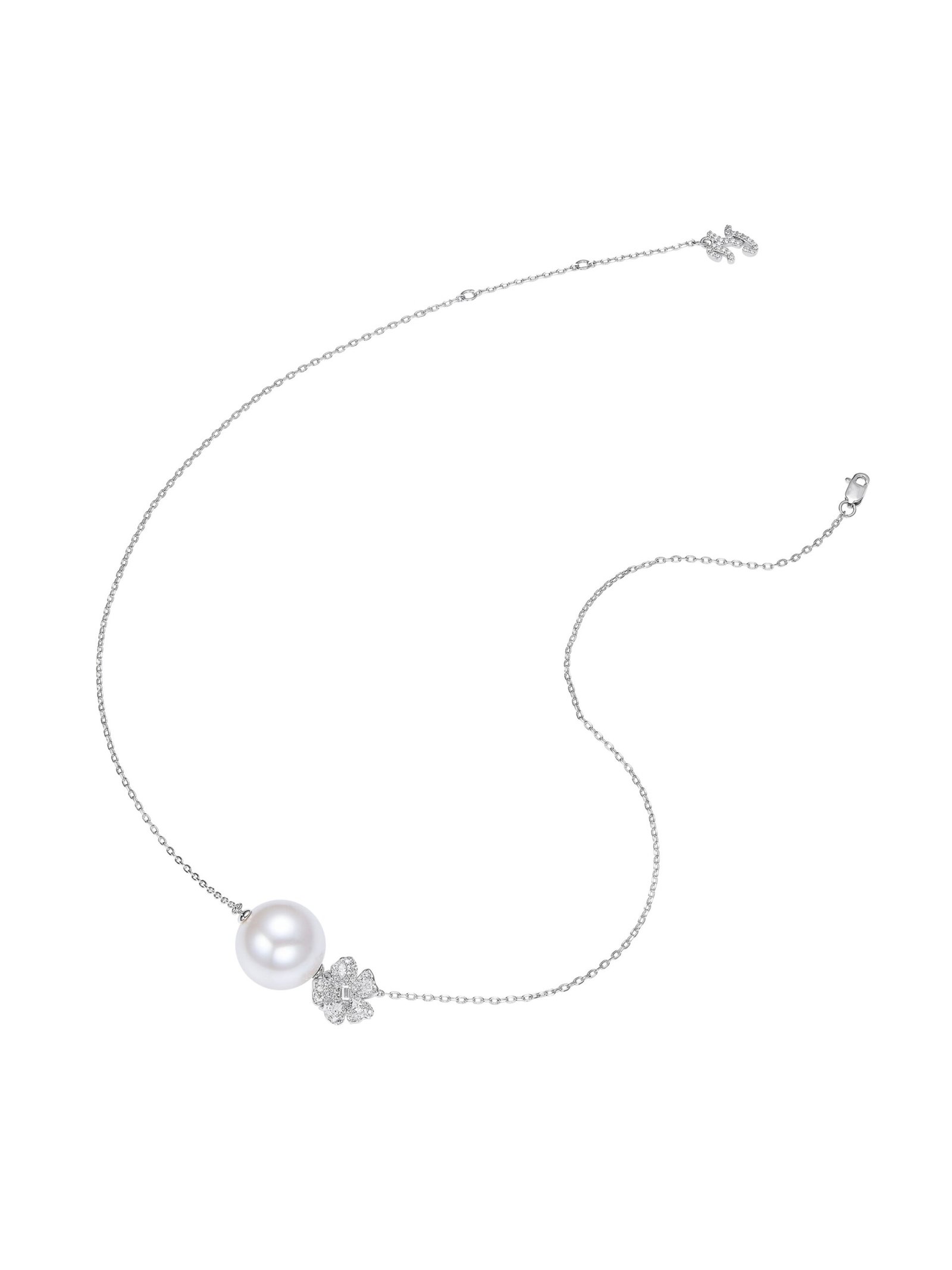 Lovelle Floral White Necklace - Image 3