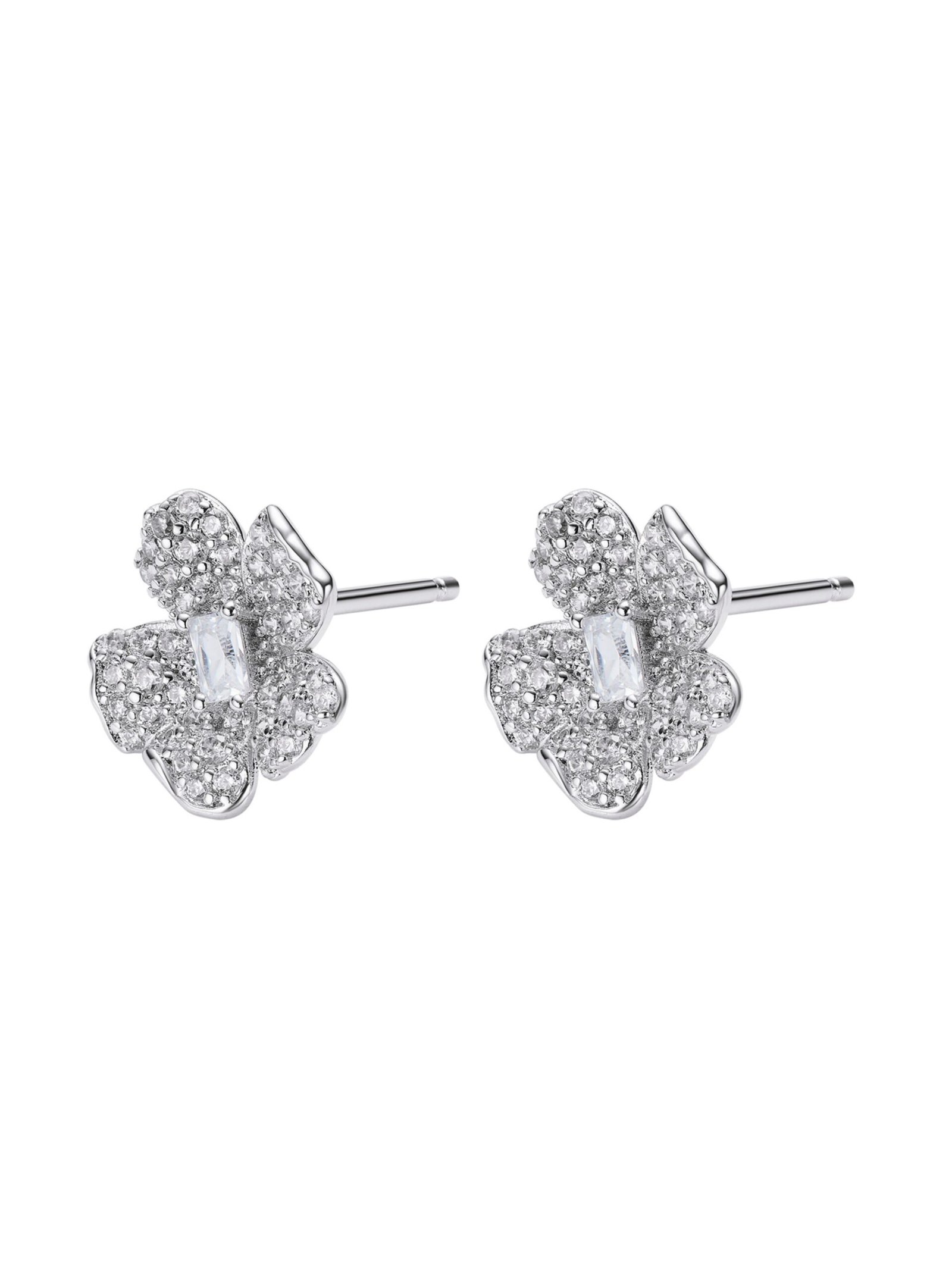 Odessa Floral White Earrings - Image 3