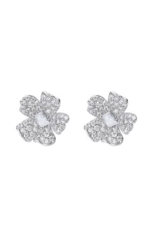 Odessa Floral White Earrings