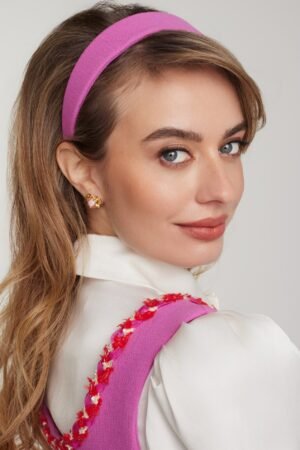 Ambre Heart Earrings (Pink)